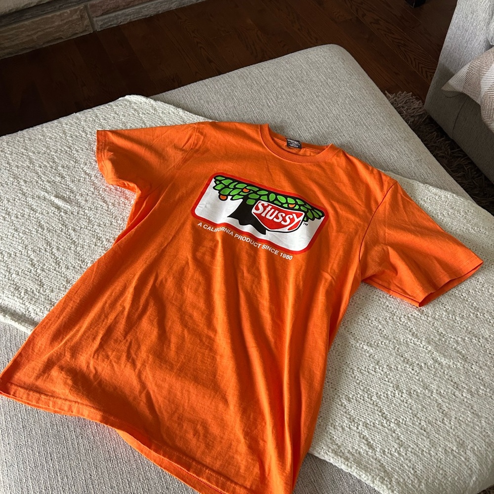 Stussy Vibrant Orange Logo Tee